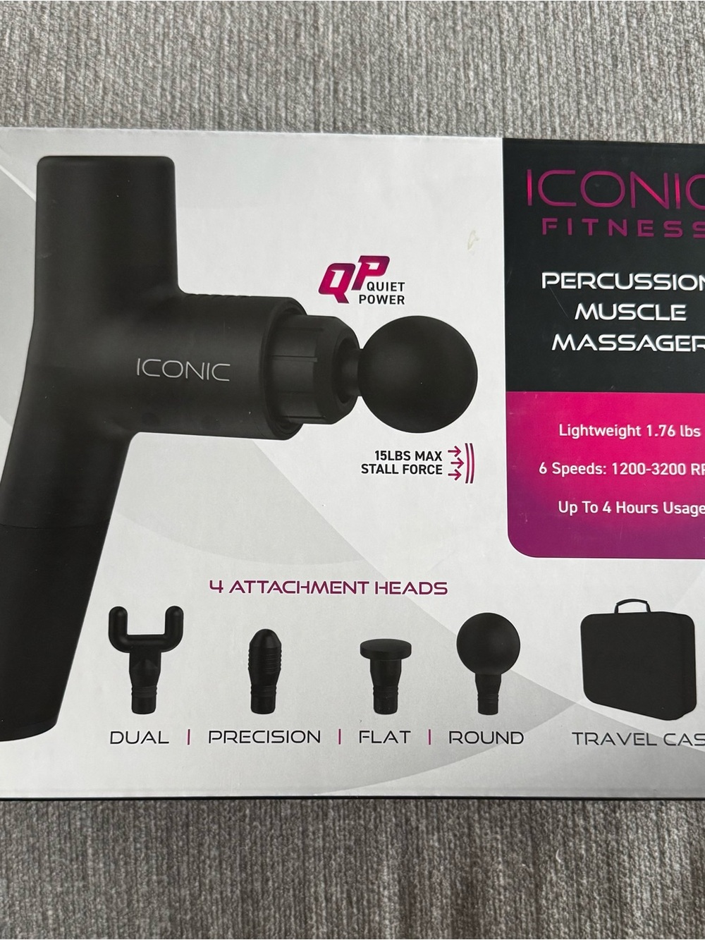 ICONIC Percussion Muscle Massager — Black